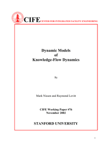 Dynamic Models of Knowledge-Flow Dynamics