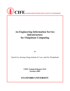 CIFE  An Engineering Information Service Infrastructure