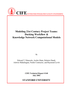 CIFE  Modeling 21st Century Project Teams: Docking Workflow &amp;