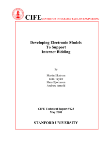 Developing Electronic Models To Support Internet Bidding