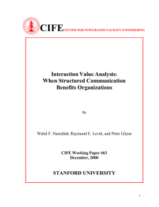 CIFE  Interaction Value Analysis: When Structured Communication