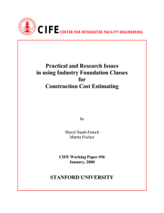 CIFE  Practical and Research Issues in using Industry Foundation Classes
