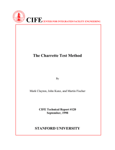CIFE  The Charrette Test Method STANFORD UNIVERSITY