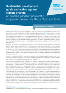 Sustainable development goals and action against climate change: An essential condition for scientific