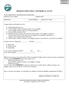 REQUEST FOR FAMILY AND MEDICAL LEAVE
