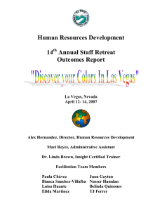 Human Resources Development 14 Annual Staff Retreat