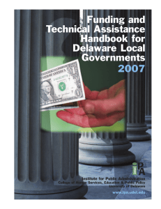 Funding and Technical Assistance Handbook for Delaware Local