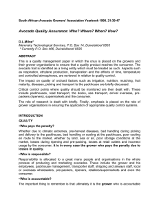 Avocado Quality Assurance: Who? Where? When? How?