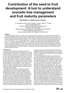 Contribution of the seed to fruit development: A tool to understand
