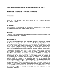 IMPROVED SHELF LIFE OF AVOCADO FRUITS