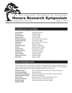 Honors Research Symposium Conference Committee T h e   8