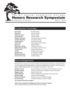 Honors Research Symposium Conference Committee T h e   6