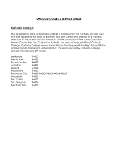 SMCCCD COLLEGE SERVICE AREAS Cañada College: