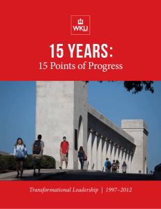 15 Years: 15 Points of Progress Transformational Leadership  |  1997–2012 1