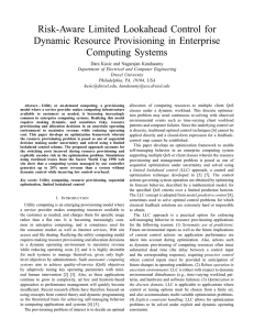 Risk-Aware Limited Lookahead Control for Dynamic Resource Provisioning in Enterprise Computing Systems