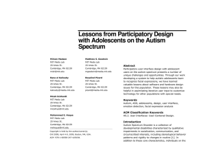 Lessons from Participatory Design with Adolescents on the Autism Spectrum Abstract