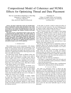 Compositional Model of Coherence and NUMA Chencheng Ye