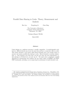 Parallel Data Sharing in Cache: Theory, Measurement and Analysis