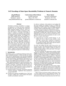 SAT Encodings of State-Space Reachability Problems in Numeric Domains