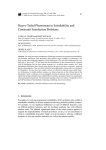 Heavy-Tailed Phenomena in Satisfiability and Constraint Satisfaction Problems 67