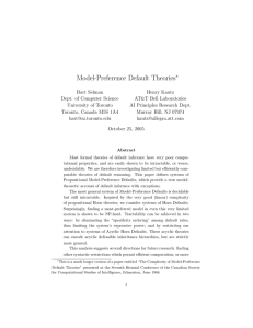 Model-Preference Default Theories