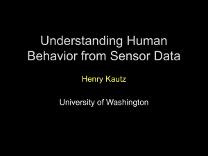 Understanding Human Behavior from Sensor Data Henry Kautz University of Washington