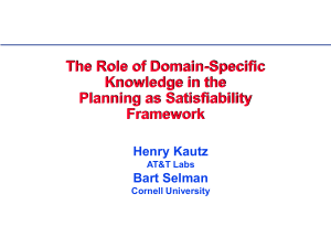 The Role of Domain-Specific Knowledge in the Planning as Satisfiability Framework