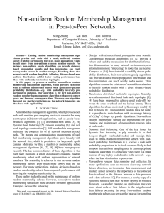 Non-uniform Random Membership Management in Peer-to-Peer Networks