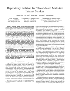 Dependency Isolation for Thread-based Multi-tier Internet Services