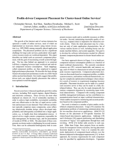 Profile-driven Component Placement for Cluster-based Online Services