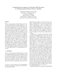 Compile/Run-time Support for Threaded MPI Execution on Multiprogrammed Shared Memory Machines