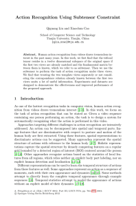 Action Recognition Using Subtensor Constraint Qiguang Liu and Xiaochun Cao