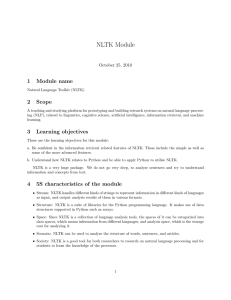 NLTK Module 1 Module name 2