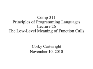 Comp 311 Principles of Programming Languages Lecture 26