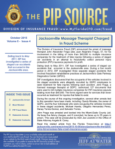 Jacksonville Massage Therapist Charged in Fraud Scheme HEADER HERE October 2015