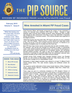 Nine Arrested in Miami PIP Fraud Cases HEADER HERE February 2015