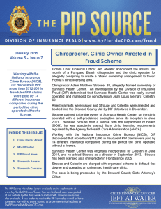 Chiropractor, Clinic Owner Arrested in Fraud Scheme HEADER HERE January 2015