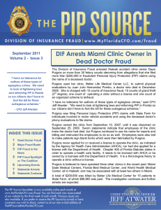 DIF Arrests Miami Clinic Owner in Dead Doctor Fraud  HEADER HERE