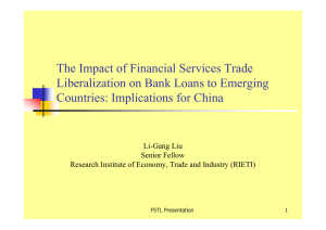 The Impact of Financial Services Trade Countries: Implications for China