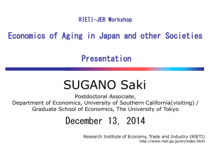 SUGANO Saki  Economics of Aging in Japan and other Societies Presentation