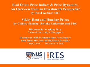 Real Estate Price Indices &amp; Price Dynamics: