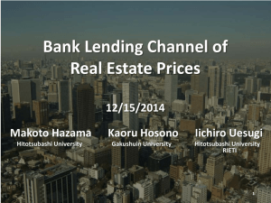 Bank Lending Channel of Real Estate Prices  12/15/2014