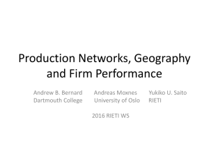 Production Networks, Geography and Firm Performance