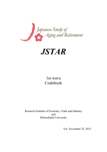 JSTAR  1st wave Codebook