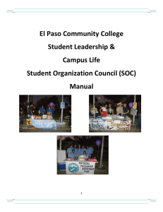   El Paso Community College Student Leadership &amp;   Campus Life 
