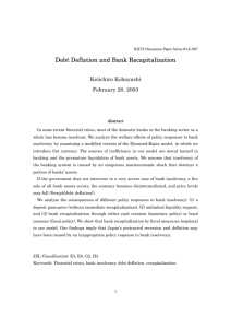 Debt Deflation and Bank Recapitalization  Keiichiro Kobayashi February 20, 2003