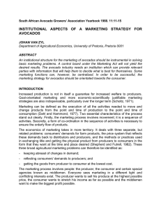 INSTITUTIONAL ASPECTS OF A MARKETING STRATEGY AVOCADOS
