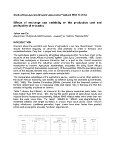 Effects of exchange rate variability on the production cost and