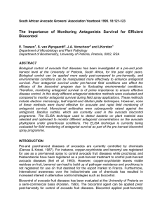 The Importance of Monitoring Antagonists Survival for Efficient Biocontrol