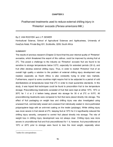 Postharvest treatments used to reduce external chilling injury in Persea americana